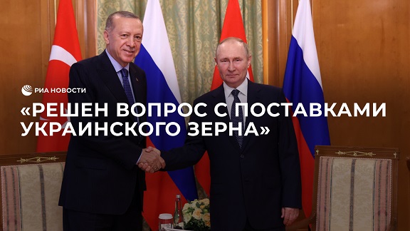 Путин поблагодарил за помощь Эрдогана в вопросах поставки украинского зерна