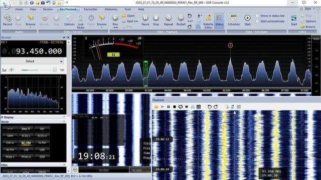 01.07.2023 16:07UTC, [Es], Неидентифицированная станция из Италии, 93.45МГц