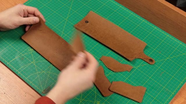Кошелек из кожи своими руками. Бифолд. Простой кожаный кошелёк + выкройка / Simply leather wallet