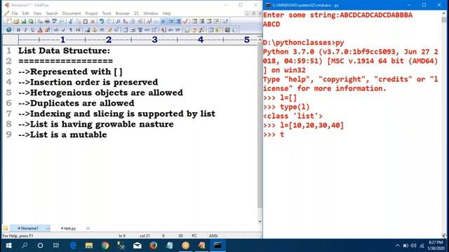 Python Tutorials | Str Data Type  Part - 4| Class - 16 | by Mahesh sir