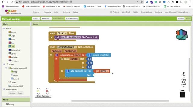 How To Create App To Hack Contact Numbers using MIT App Inventor Step by Step