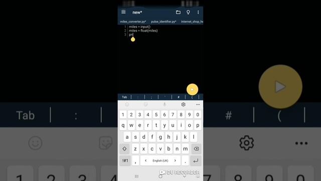 Создание простого конвертера миль на языке python | Android