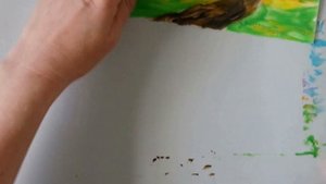 Как нарисовать осенний пейзаж пластилином