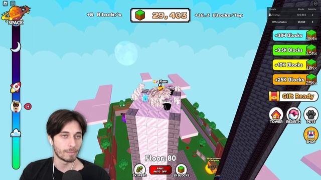 Using an AUTOCLICKER to get 1,784,498 blocks in this Roblox Clicker! смотреть онлайн