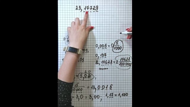 Представление о десятичных дробях. 5-6 класс