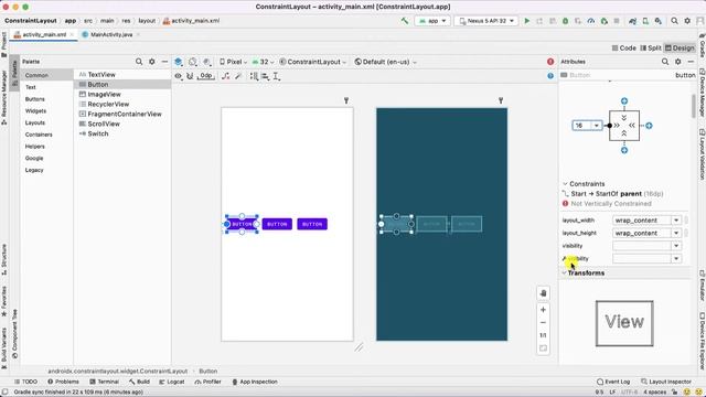 Mobile Application Development- Responsive UI Design with Constraint Layout - Bias and Gone Margin