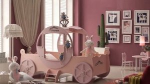 Кровать карета  Принцессы фирмы Lotus Car bed, видео обзор и фото