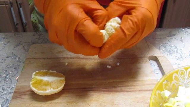 Салат из крабовых палочек с апельсином смотреть онлайн