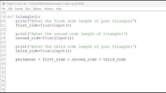 Simple Area and Perimeter calculator of Triangle or Rectangle Program in Python - Using Functions смотреть онлайн
