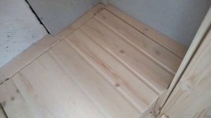 Шкаф из вагонки на балкон с ящиком для картошки внутри!
