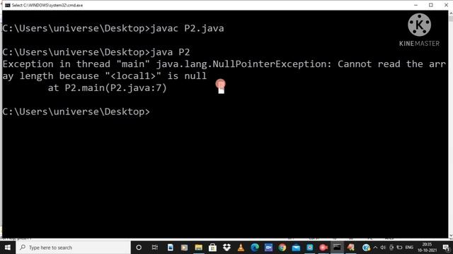 Null pointer exception java programming language смотреть онлайн