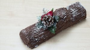 Новогоднее полено - вкусный, новогодний десерт за 30 минут