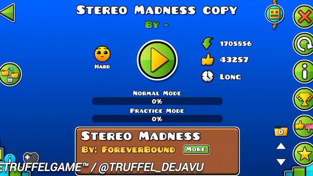 Обзор как скопировать уровень Stereo Madness в Geometry dash?