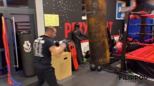 Боксерский мешок «DIKO FILIPPOV» из буйволиной кожи на пружинах