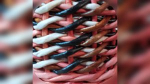 МК. Узор "Волна" на четном количестве стоек из бумажной лозы. #87