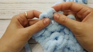 Двусторонний узор "Шахматка" из Alize Puffy