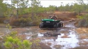 Вездеход Охотец с расширителями по болоту в Сургуте