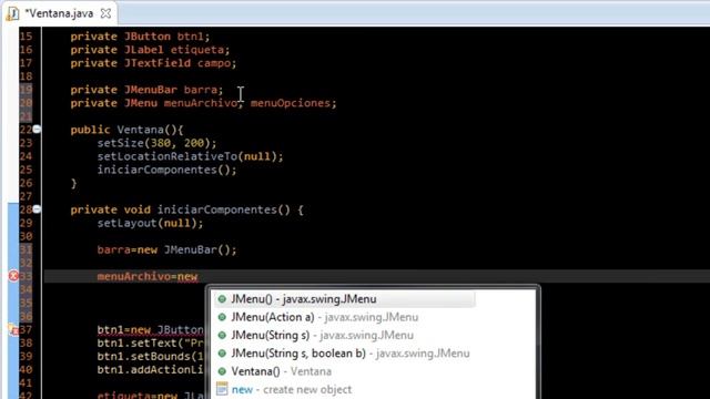 Que son los Componentes de Menu Java Swing ? смотреть онлайн