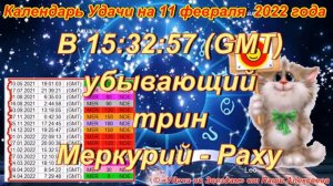 Календарь Удачи на 11 февраля 2022 года