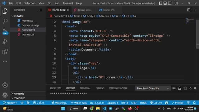 Sass 3 Variables & watch смотреть онлайн
