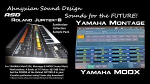 ASD Roland Jupiter-8 Synthesizer Sample Pack Bank 2 DEMO Yamaha Motif XF6 Montage MODX