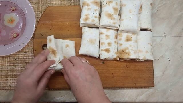 Рулетики из лаваша на завтрак