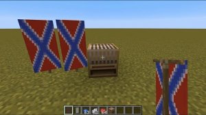 Minecraft Banner Tutorial - How to make an Confederate Flag of a Civil War!