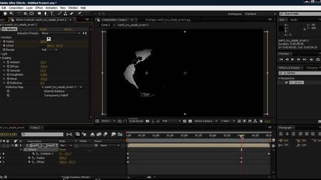 Создание Шара Земли (как в новостях) в Adobe After Effects смотреть онлайн