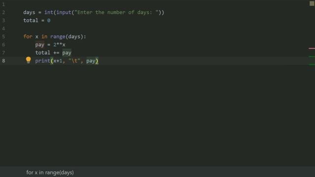 Starting Out With Python  Chapter 4 Exercises Program 7   Pennies for Pay    beginners pythonProgra