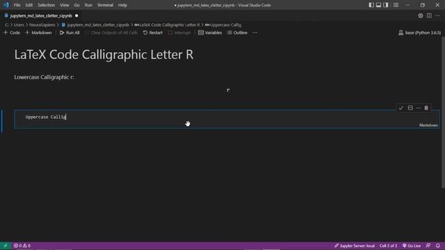 Jupyter Notebook | Markdown | LaTeX | How to Add A Calligraphic Letter R Using LaTeX Code смотреть онлайн
