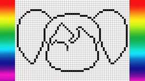 Как нарисовать куклу Поппи из Poppy Playtime по клеточкам