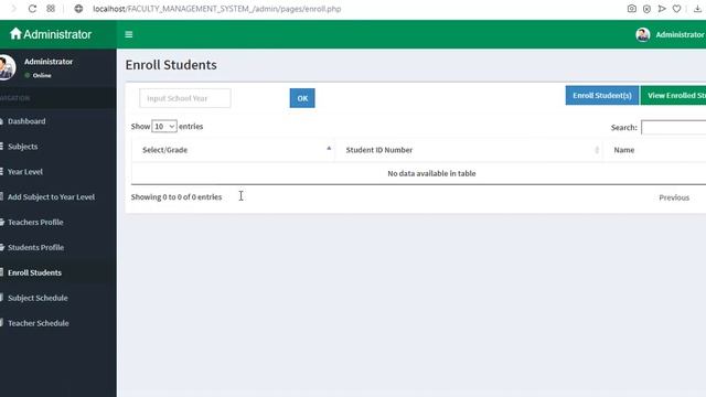 Faculty management system in PHP | Complete Project Free