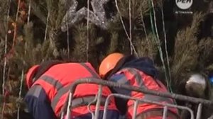 В Астрахани сегодня убрали с улицы последнюю новогоднюю елку