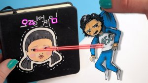 ИГРА в КАЛЬМАРА Squid Game - ТРИ крутые поделки Кукла, Охранник и Сон Ги Хун | Рисование Для Всех