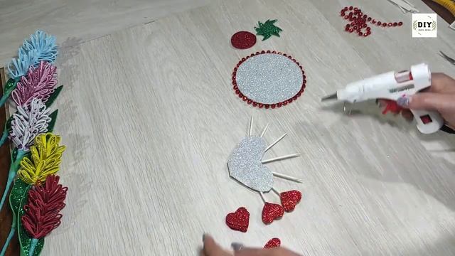 DIY Подарок из фоамирана своими руками Поделки из фоамирана Декор Валентинка Подарок на 8 марта