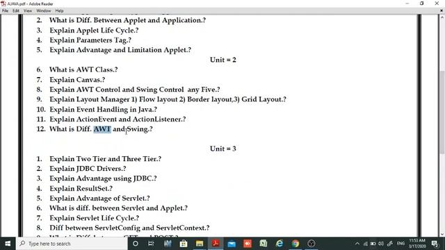 Diploma Sem 6 || IT-CE || Ajava || IMP Question Bank смотреть онлайн