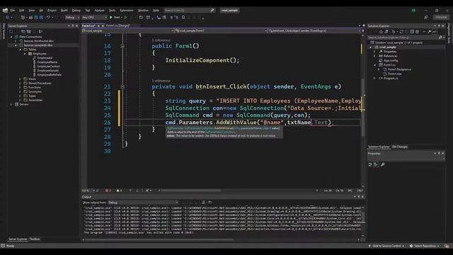 C# Form Application Insert Update Delete and Search in SQL Server - (C# CRUD with Parameters) смотреть онлайн