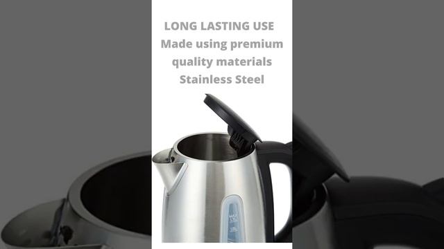 BLACK+DECKER Cordless Kettle 1 7L Stainless Steel #short #stainlesssteel