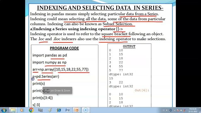 Operations performed on Series | Head() & Tail() | Indexing | Slicing | Mathematical Operations | I смотреть онлайн