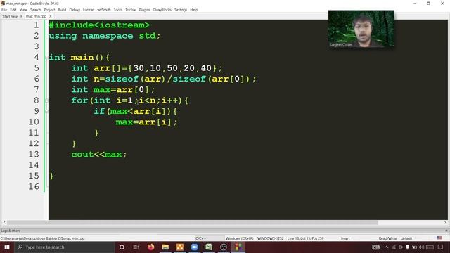 Love Babbar 450 questions | Love Babbar Data Structures | Maximum Element of an Array смотреть онлайн