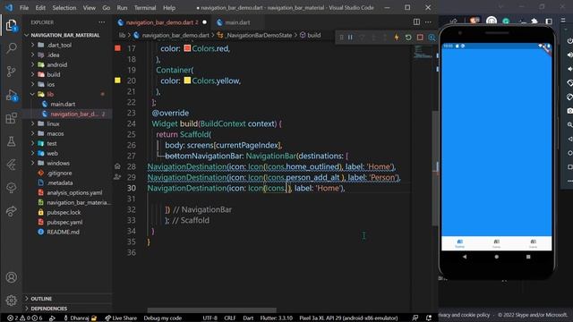 Material 3 Navigation Bar in Flutter | Flutter Tutorials