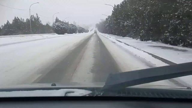 Заснеженный Севастополь на скорости 150 км/ч / Севастополь в снегу // Дороги Севастополя смотреть онлайн
