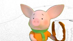 Tima and Toma. Coloring page piggy.