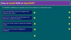 What is Red Hat Advanced Cluster Management (ACM) for Kubernetes? How to Install ACM on OpenShift?