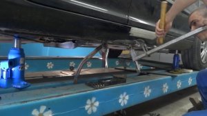 ŠKODA.  рихтовка порога.