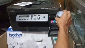cara setting pertama printer brother DCP-T720DW. unboxing brother DCP-T720DW