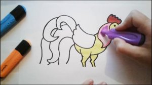 How to draw a cockerel - Как нарисовать петушок