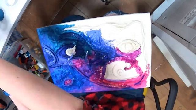 Картина Гуашью + белая глина смотреть онлайн