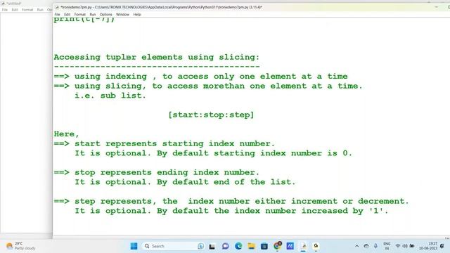 Tuple data Structure in python || Python Online class || Python Telugu tutorials || Python Training смотреть онлайн