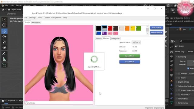 SIMS 4| CAS IN BLENDER - SAIYAN MAKEOVER| CC LINKS IN DESCRIPTION
